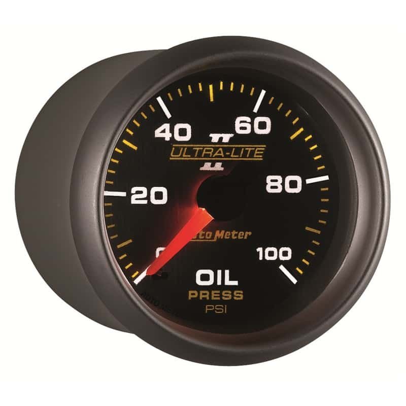 AutoMeter — Autometer Ultra-Lite II 52mm 0-100 PSI Mechanical Oil Pressure Gauge
2-1/16" OIL PRESS, 0 - view 11