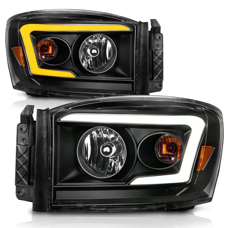 ANZO — ANZO 06-09 Dodge RAM 1500/2500/3500 Headlights Black Housing/Clear Lens (w/Switchback Light Bars)
Head Light Set
HdLtSet - view 8