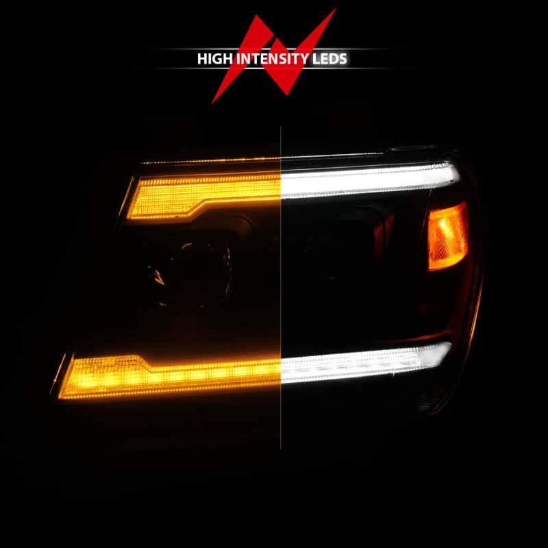 ANZO — ANZO 09-20 Nissan Frontier Black Projector Plank Style DRL w/ Switchback & Sequential LED DRL
Head Light Set
HdLtSet - view 12