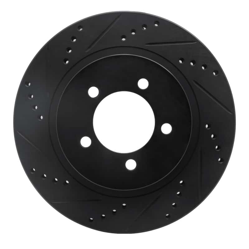 R1 Concepts — R1 02-05 Ford Explorer Front Left Drilled & Slotted Black Brake Rotor
R1 Brake Rotor Drill - view 1
