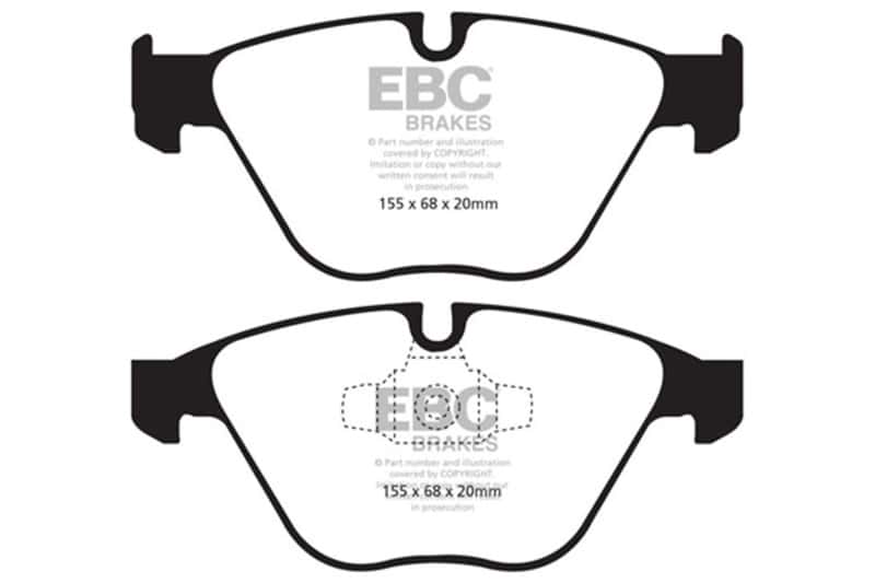 EBC — EBC 13+ BMW X1 2.0 Turbo (28i) Yellowstuff Front Brake Pads
Disc Brake Pad - view 1