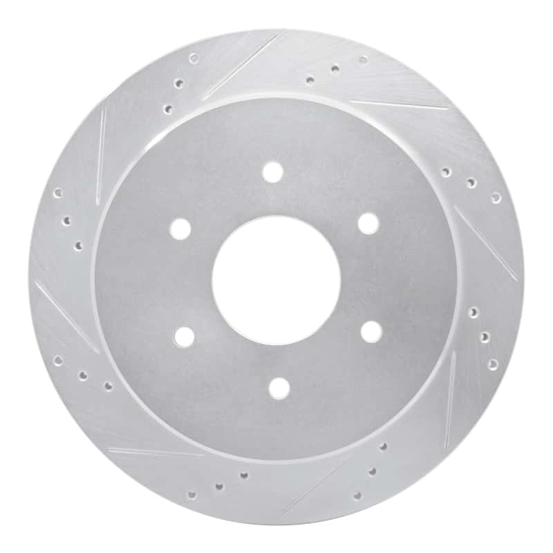R1 Concepts — R1 17-24 Nissan Titan Rear Left Drilled & Slotted Silver Brake Rotor
R1 Brake Rotor Drill - view 1