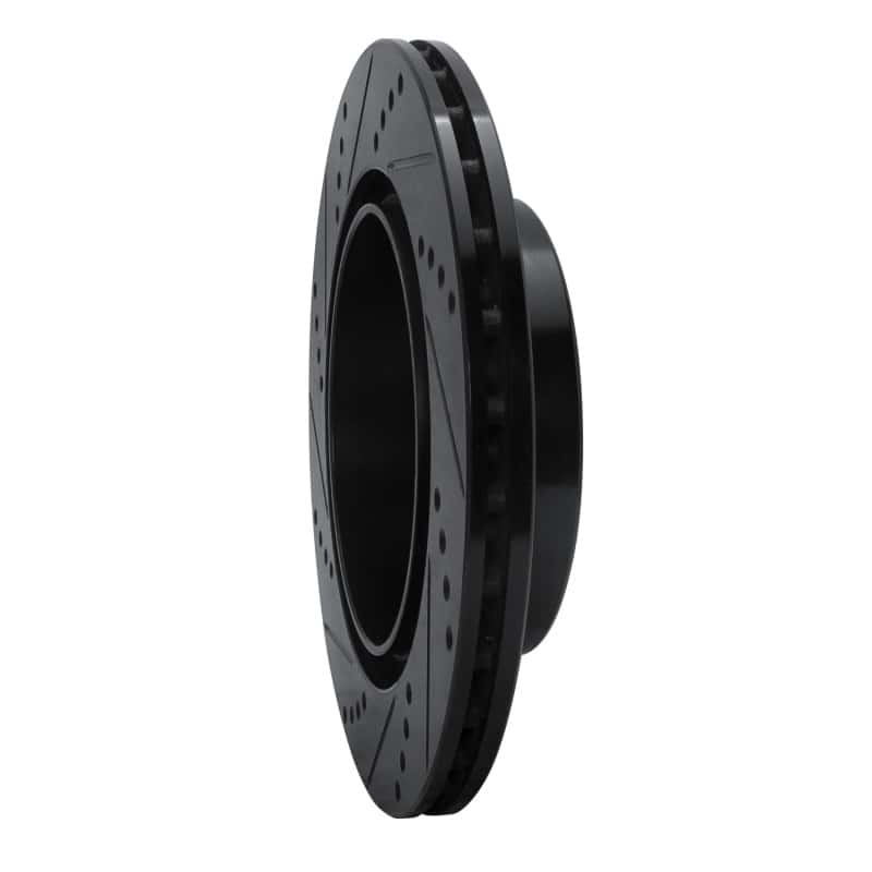 R1 Concepts — R1 03-06 Mitsubishi Lancer Rear Right Drilled & Slotted Black Brake Rotor
R1 Brake Rotor Drill - view 4