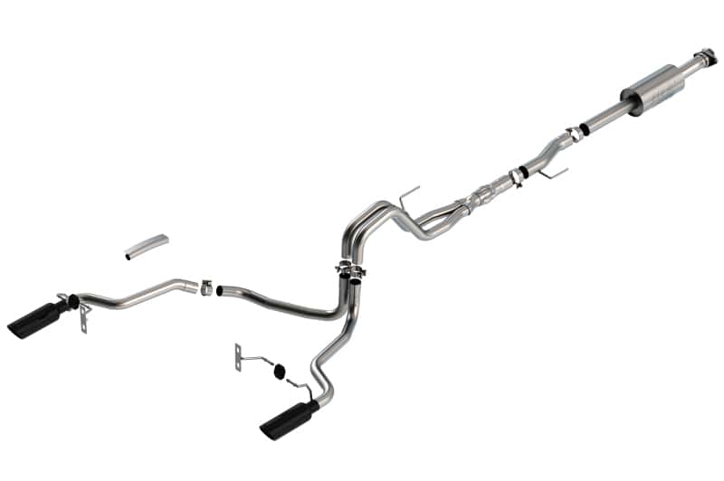 Borla — Borla F-150 2021 5.0L 4dr CC SB EC STB Lariat/KR/Platinm/LTD 3/2.25 SRE Cat-Back ATAK Black CHR Tips
Cat-Back System - view 1