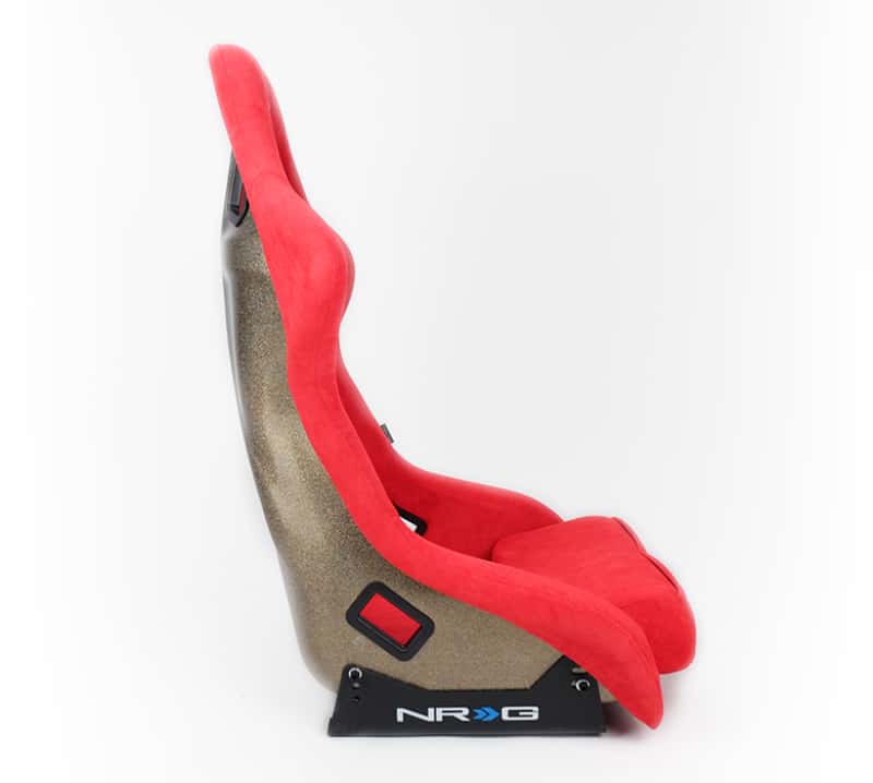 NRG — NRG FRP Bucket Seat ULTRA Edition - Large (Red Alcantara/Gold Glitter Back) - view 3
