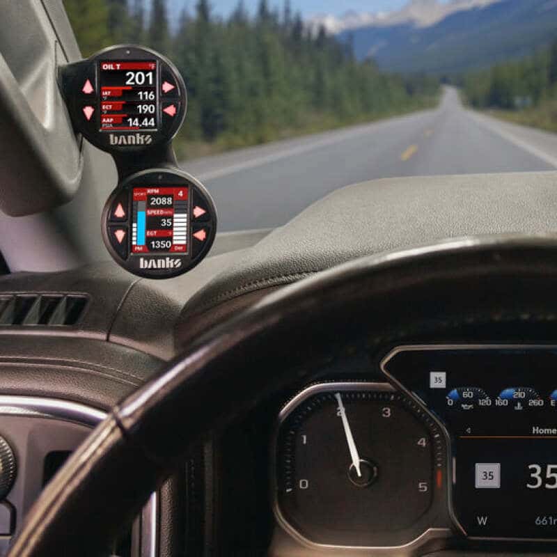 Banks Power — Banks Power 19-21 Chevy/GMC 1500 / 20-23 Chevy/GMC 2500/3500 - iDash Stealth Dual Pod Mount 52mm
iDash Stealth Pod - view 3