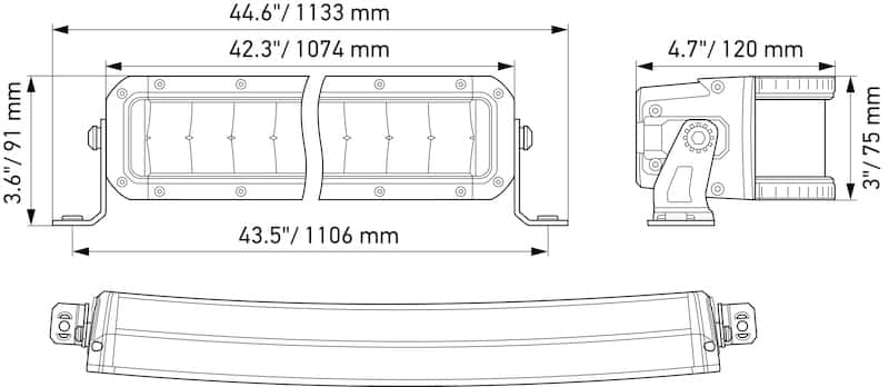 Hella — Hella Universal Black Magic 40in Tough Double Row Curved Light Bar - Spot & Flood Light
LEDLightBar - view 9