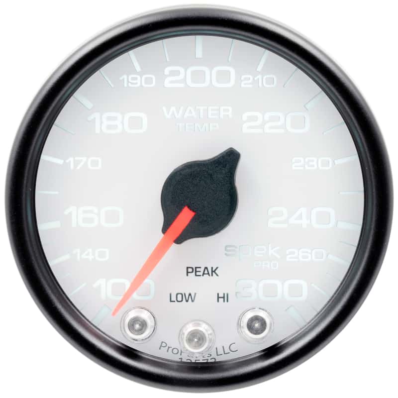 AutoMeter — Autometer Spek-Pro Gauge Water Temp 2 1/16in 300f Stepper Motor W/Peak & Warn Wht/Blk
GA 2" WTEMP WCB SPEK - view 2