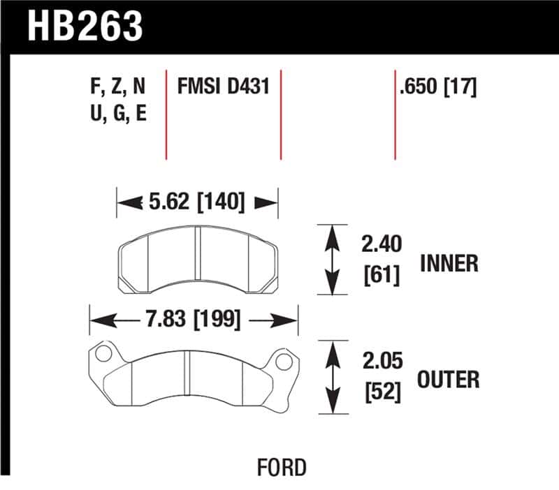 Hawk Performance — Hawk Performance Ceramic Street Brake Pads
Disc Brake Pad - view 1