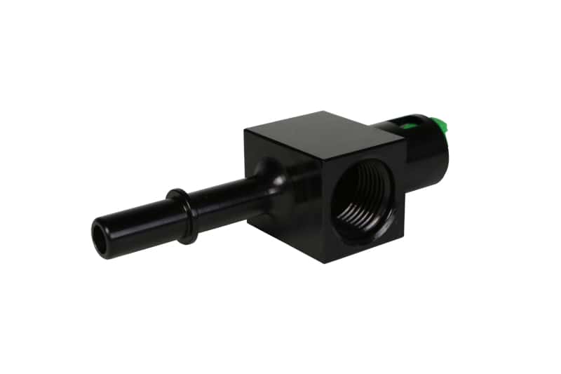 Aeromotive — Aeromotive 3/8in Quick Connect with AN-08 port and 1/8in gauge port
Fitting - view 4