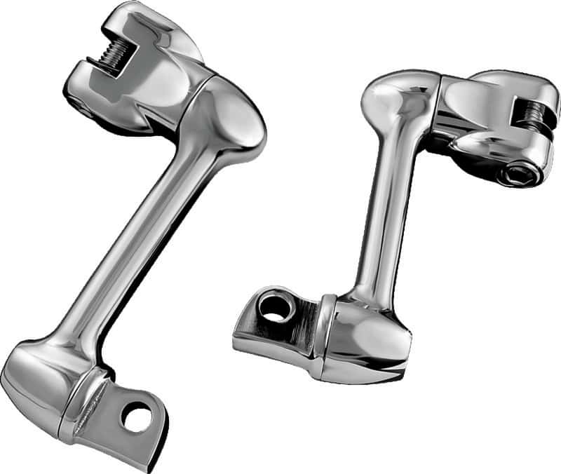 Kuryakyn — Kuryakyn 4in Adjustable Lockable Offsets With Male Mount Adapter Chrome - view 1