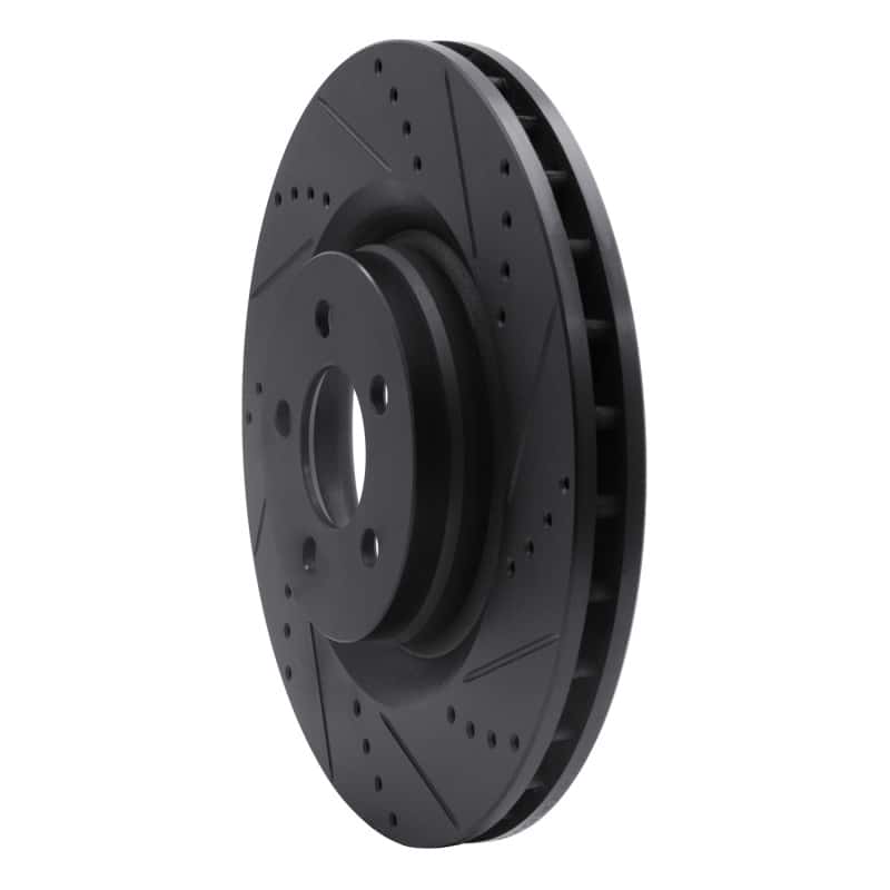 R1 Concepts — R1 05-23 Chrysler 300 Front Right Drilled & Slotted Black Brake Rotor
R1 Brake Rotor Drill - view 2