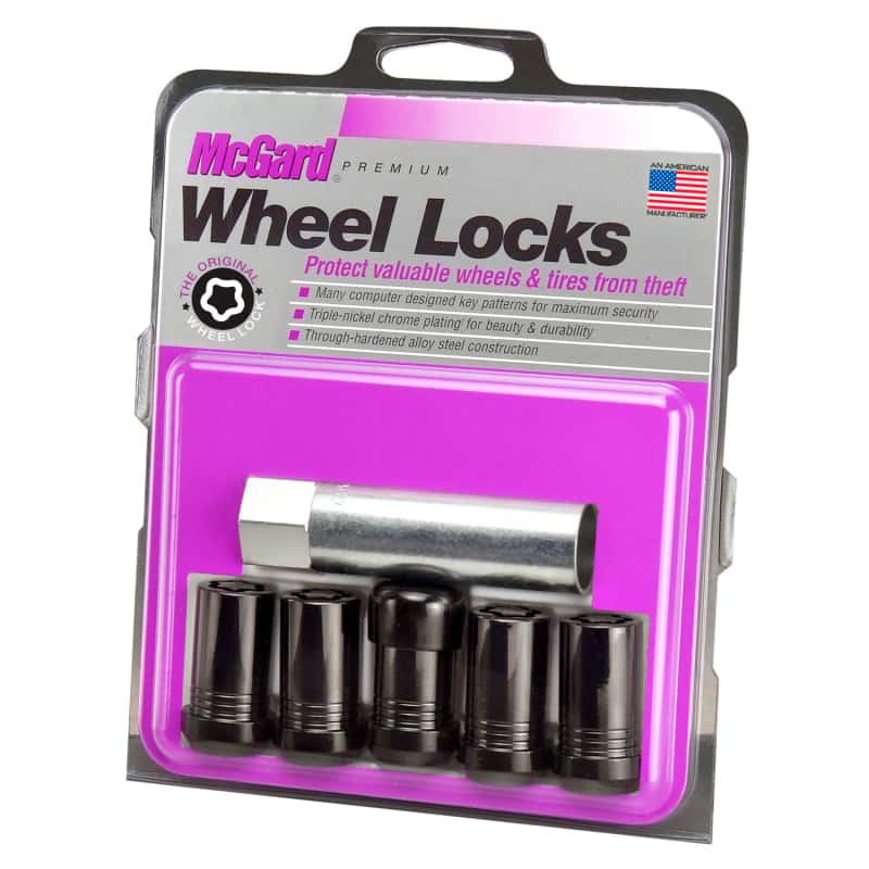 McGard — McGard Wheel Lock Nut Set - 5pk. (Cone Seat Tuner) M14X1.5 / 22mm Hex / 1.648in OAL - Black - view 3