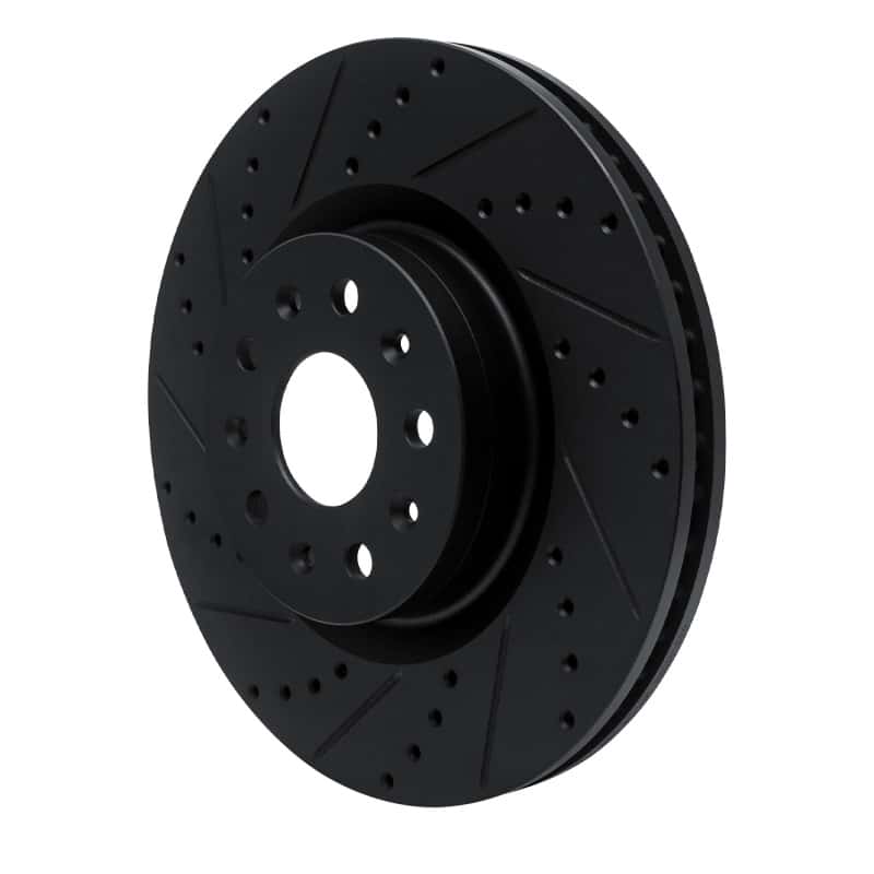 R1 Concepts — R1 14-25 Cadillac CTS Front Left Drilled & Slotted Black Brake Rotor
R1 Brake Rotor Drill - view 2