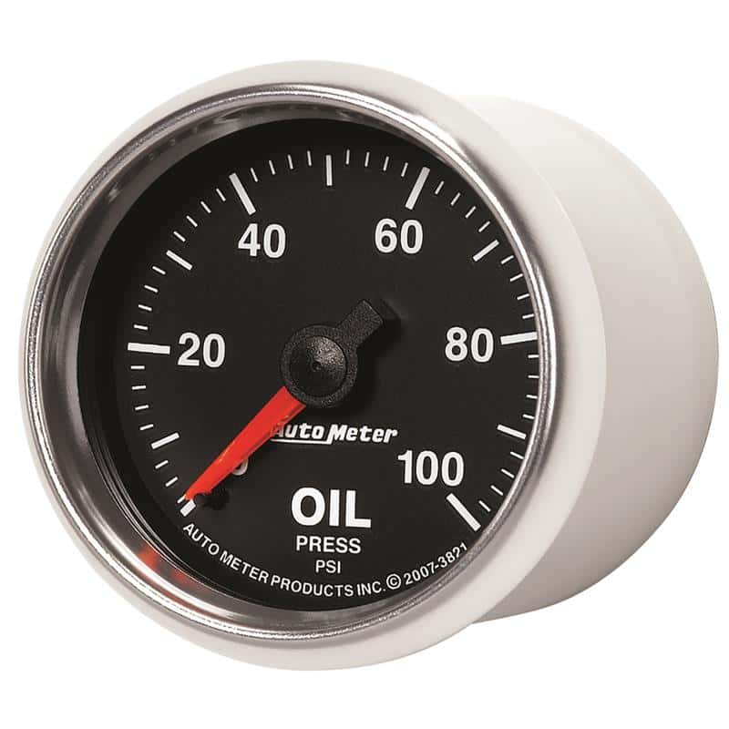 AutoMeter — Autometer GS 52mm 0-100 PSI Mechanical Oil Pressure Gauge
2-1/16" OIL PRESS, 0 - view 3