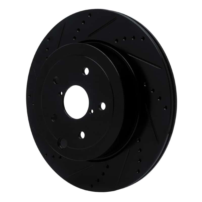 R1 Concepts — R1 18-25 Subaru WRX Rear Left Drilled & Slotted Black Brake Rotor
R1 Brake Rotor Drill - view 2