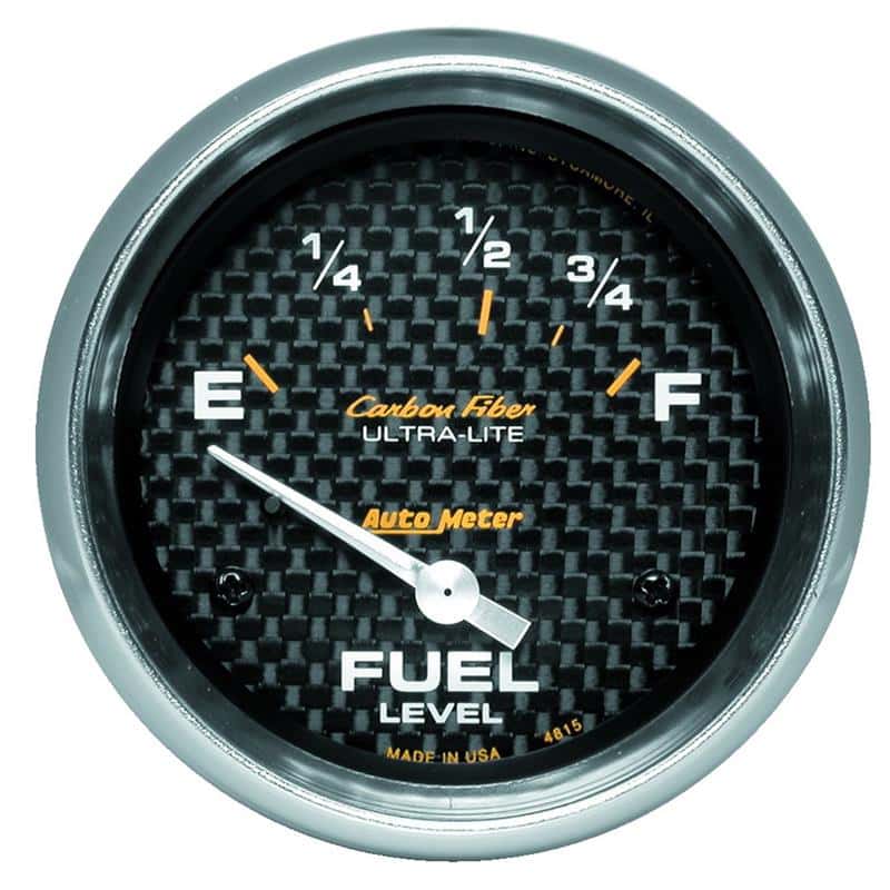 AutoMeter — AutoMeter Gauge Fuel Level 2-5/8in. 73 Ohm(e) to 10 Ohm(f) Elec Carbon Fiber
GA 2.6" FU 73-10 CF - view 2