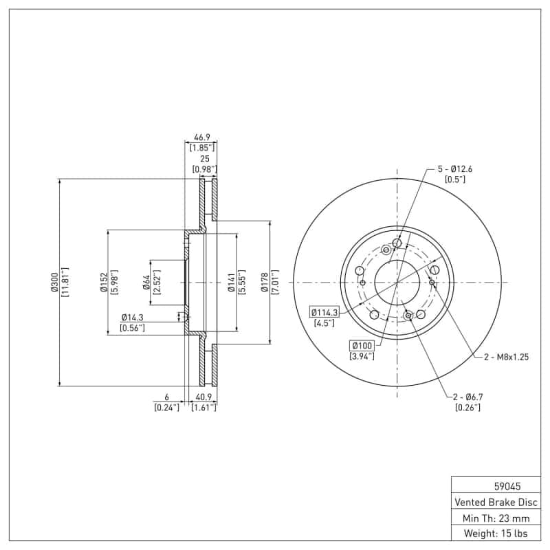 DFC — DFC 06-15 Honda Civic Front GeoSPEC Coated Rotor
DFC Brake Rotor - view 6
