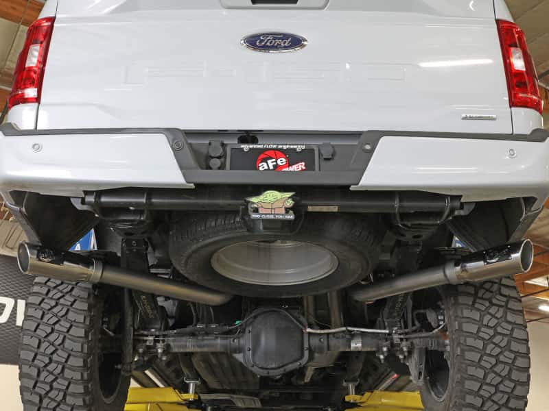 aFe — aFe Vulcan 3in 304 SS Cat-Back Exhaust 2021 Ford F-150 V6 2.7L/3.5L (tt)/V8 5.0L w/ Black Tips
Cat-Back Exhaust - view 7
