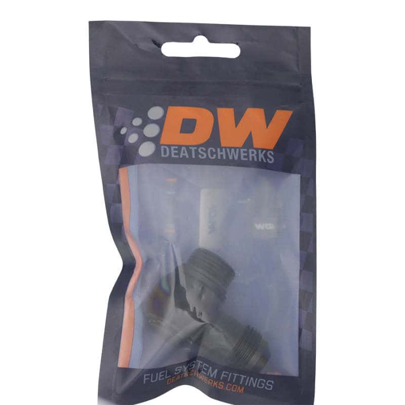 DeatschWerks — DeatschWerks 8AN ORB Male to 8AN Male Flare Low Profile 90-Degree Swivel - Anodized Matte Black
Lines & Fittings - view 2
