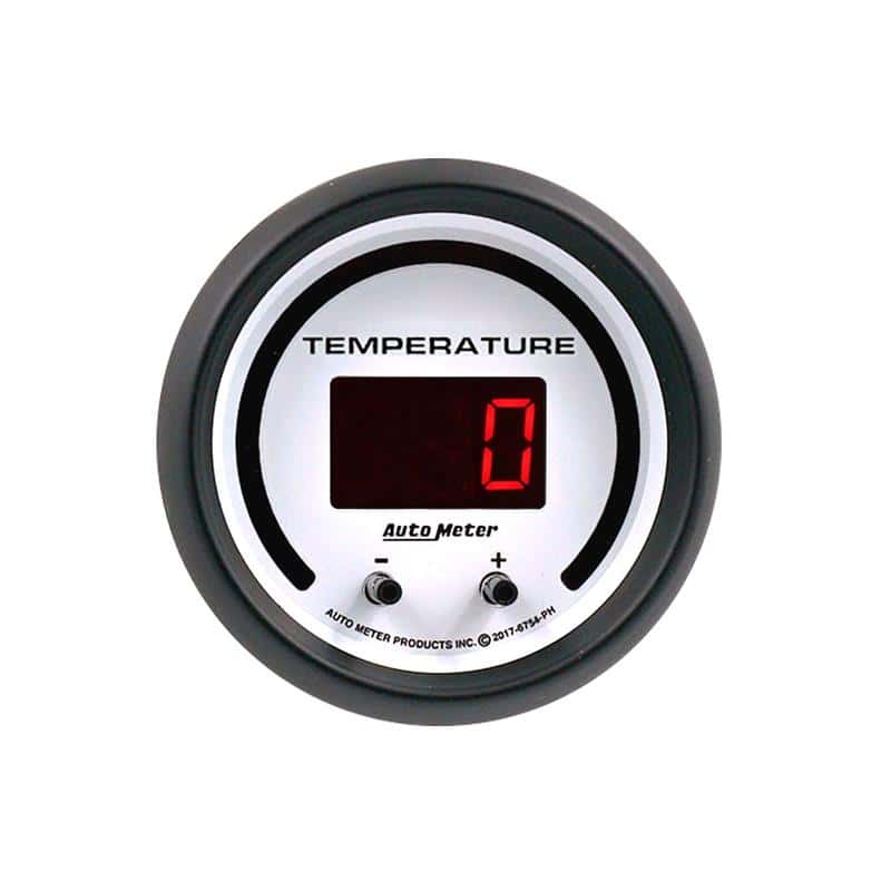 AutoMeter — Autometer 52.4mm White Switchable 60-340 Degrees F / 40-170 Degrees C Phantom Elite Digital Gauge - view 2