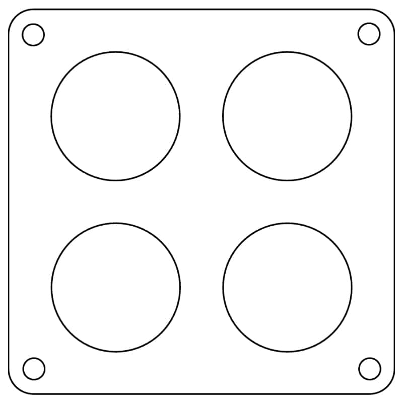 Cometic Gasket — Cometic Holley 4500 Dominator .047in Fiber Carburetor Gasket - 1.75in Holes - 4-Hole
Carburetor Gasket - view 2