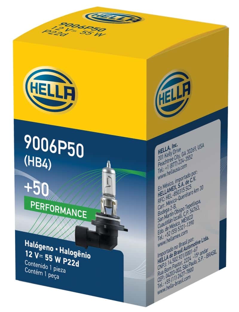 Hella — Hella Bulb 9006 12V 55W P22D T4 +50
9006P50 Halogen Bulb - view 9