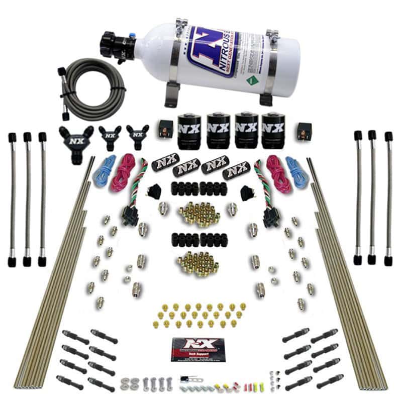 Nitrous Express — Nitrous Express 8 Cyl Dry Direct Port Dual Stage 4 Solenoids Nitrous Kit (200-600HP) w/5lb Bottle
Injection System Kit
N2OSys - view 2