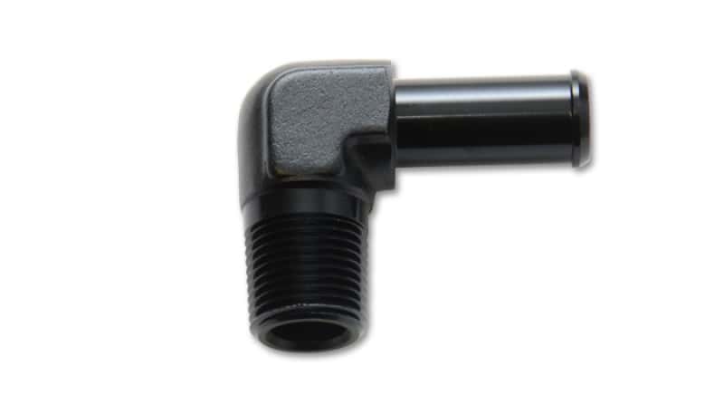 Vibrant — Vibrant 1/4 NPT to 3/8in Barb Straight Fitting 90 Deg Adapter - Aluminum
Multi-PurposeFitting
1/4NPTML3/8"Brb90Deg
1/4"ML-3/8"Barb90Deg - view 2