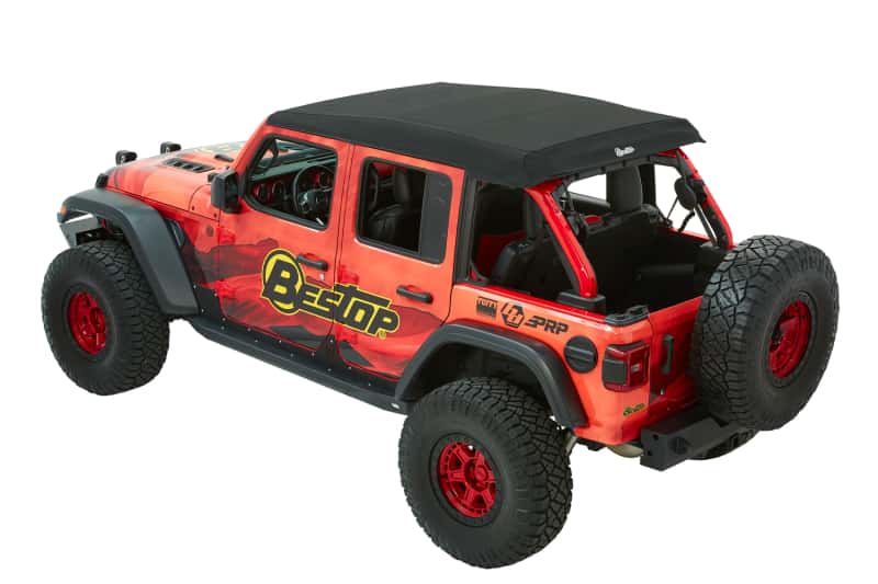 Bestop — Bestop 18-26 Jeep Wrangler JL 4-Door Trektop Ultra (Premium Black Twill)
Trektop Ultra - view 3