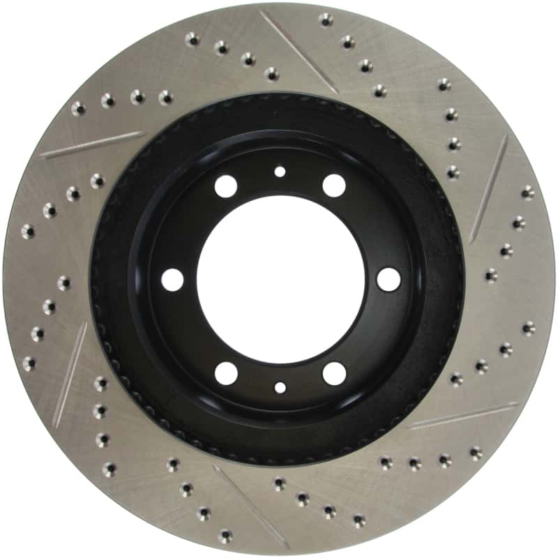 Stoptech — StopTech 07-08 Toyota FJ Cruiser / 05-08 Tacoma (6 lug) / 03-08 4 Runner (319mm disc) SportStop Slo
Disc Brake Rotor
Slot/Drill Rotor - view 5