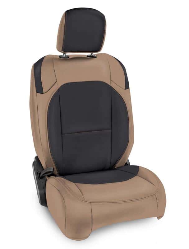 PRP Seats — PRP 2018+ Jeep Wrangler JL/2 door/ Non-Rubicon  Front Seat Covers (Pair) - Black/Tan
Seat Covers - view 2