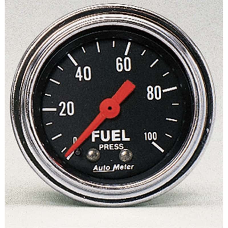 AutoMeter — AutoMeter Gauge Fuel Pressure 2-1/16in. 100PSI Mechanical Traditional Chrome
2" FUEL PRESS, 0-100 - view 2