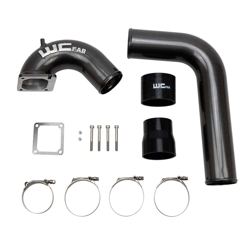 Wehrli — Wehrli 03-07 Dodge 5.9L Cummins 3.5in Intake Horn & Driver Side Intercooler Pipe Kit - Flat Black
Int Horn IC Pipe FB - view 2