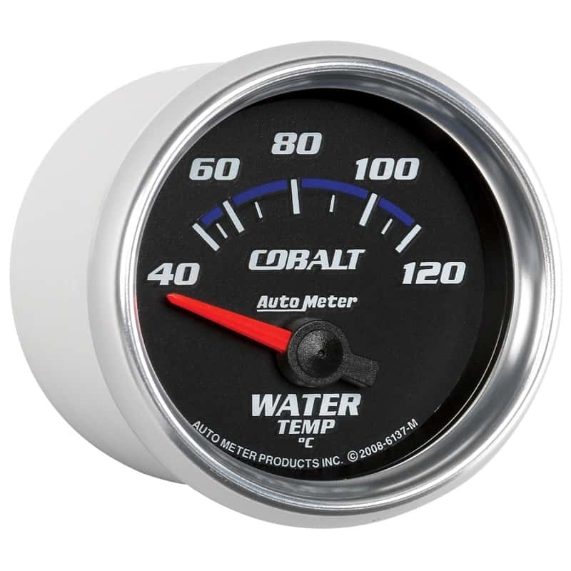 AutoMeter — Autometer Cobalt 52mm Short Sweep Electronic 40-120 Deg C Water Temperature Gauge
GA 2" WTMP 120C E CB - view 7