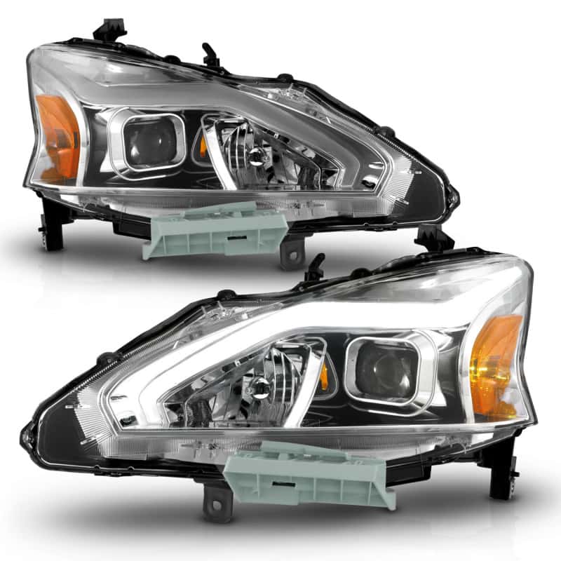 ANZO — ANZO 13-15 Nissan Altima (w/o Factory HID Bulbs) Projector Headlights - w/ Light Bar Chrome Housing
Head Light Set
HdLtSet - view 8