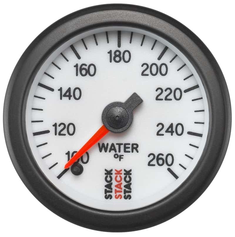 AutoMeter — Autometer Stack 52mm 100-260 Deg F 1/8in NPTF Male Pro Stepper Motor Water Temp Gauge - White
Ga WT ProStpr W 260F - view 1