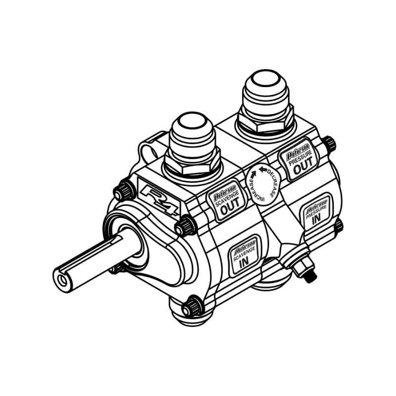Peterson Fluid Systems — Peterson Fluid Systems R4 2-Stage Oil Pump - Left Side Mount - HV - Rear Drive
R4 Oil Pump 2 Stage - view 3