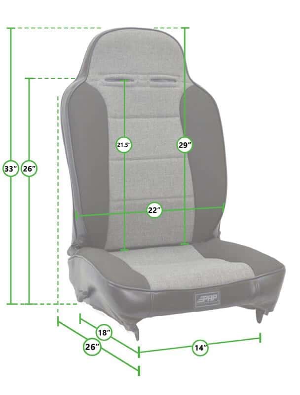 PRP Seats — PRP Enduro High Back Reclining Suspension Seat - (Passenger Side) - view 6
