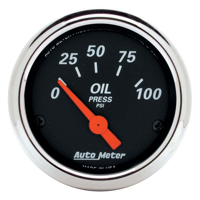 AutoMeter — Autometer Designer Black 2 1/16in 100 PSI Electronic Oil Pressure Gauge
GA 2" OILP ELEC DB - view 2