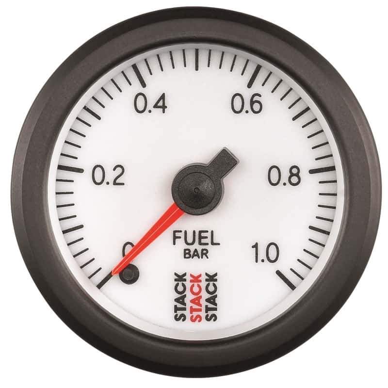 AutoMeter — Autometer Stack 52mm 0-1 Bar M10 Male Pro Stepper Motor Fuel Pressure Gauge - White
Ga FP ProStpr W 1Bar - view 1