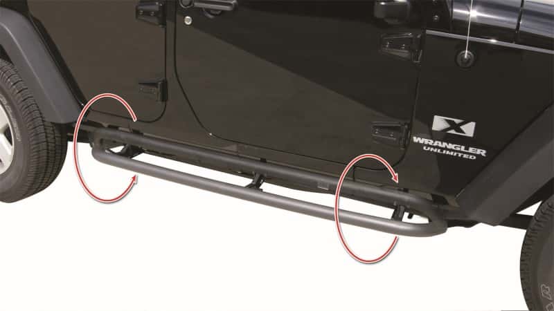 Rampage — Rampage 2007-2018 Jeep Wrangler(JK) Srs Side Bar Rockerguard Step - Black
Rtrctbl RckGrd Stp
Nerf/Step Bar - view 1