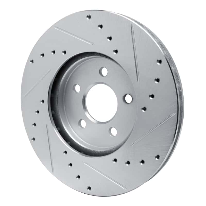 R1 Concepts — R1 89-95 Chrysler LeBaron Front Left Drilled & Slotted Silver Brake Rotor
R1 Brake Rotor Drill - view 4
