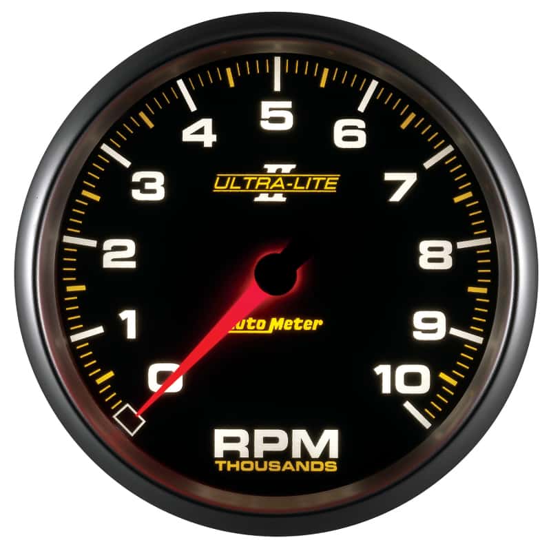 AutoMeter — Autometer Ultra-Lite II 5 Inch 10000 RPM In-Dash Tachometer
5" TACH, 10,000 RPM, - view 10