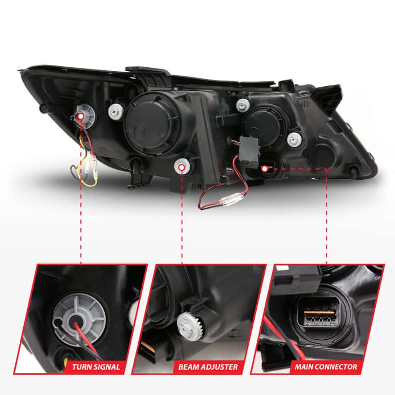 ANZO — ANZO 2011-2013 Kia Optima Projector Headlights w/ Halo Black (CCFL)
Head Light Set
HdLtSet - view 12