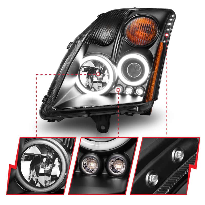 ANZO — ANZO 2007-2012 Nissan Sentra Projector Headlights Black
Head Light Set
HdLtSet - view 10
