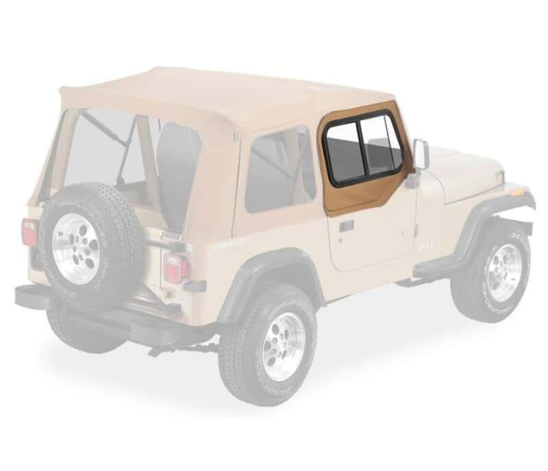 Bestop — Bestop 88-95 Jeep Wrangler YJ Upper Door Sliders (Rounded Upper Corner Spice Single Sliding Window)
Upper Door Sliders - view 1