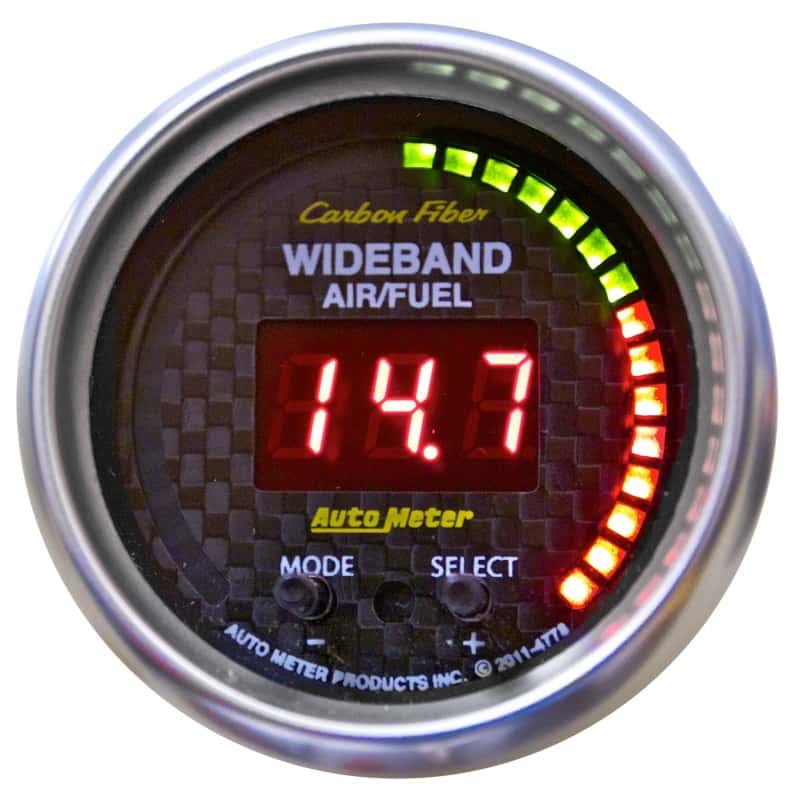 AutoMeter — Autometer Carbon Fiber 52mm AFR or LAMBDA Digital Wideband Air/Fuel Ratio PRO Wideband A/F Kit
GA 2" AFR WDBND P CF - view 1