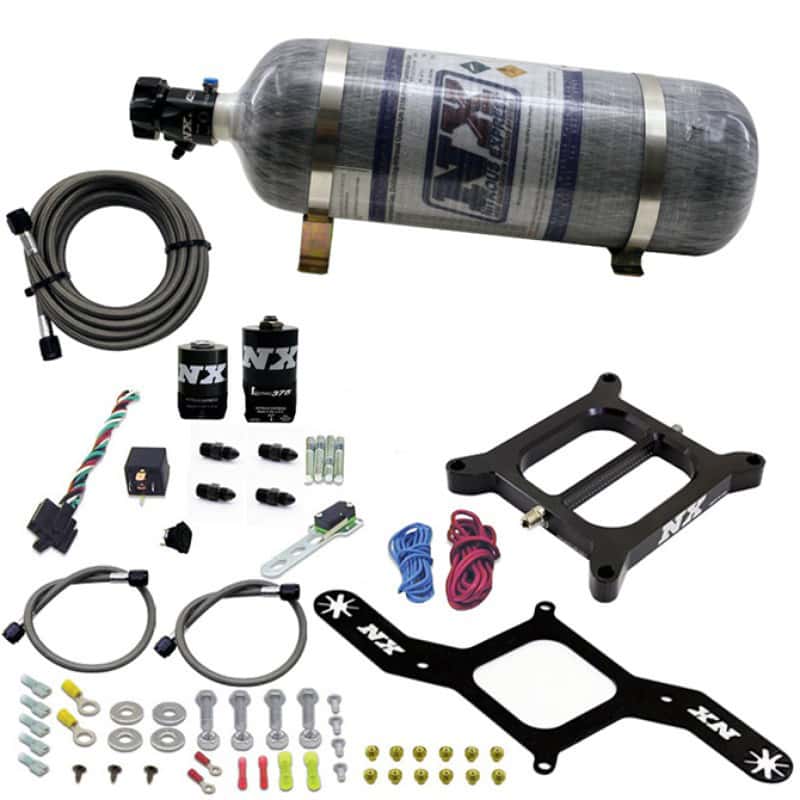 Nitrous Express — Nitrous Express 4150 RNC Conventional Nitrous Plate Kit w/.375in Solenoid w/12lb Bottle
Injection System Kit
N2OSys - view 3