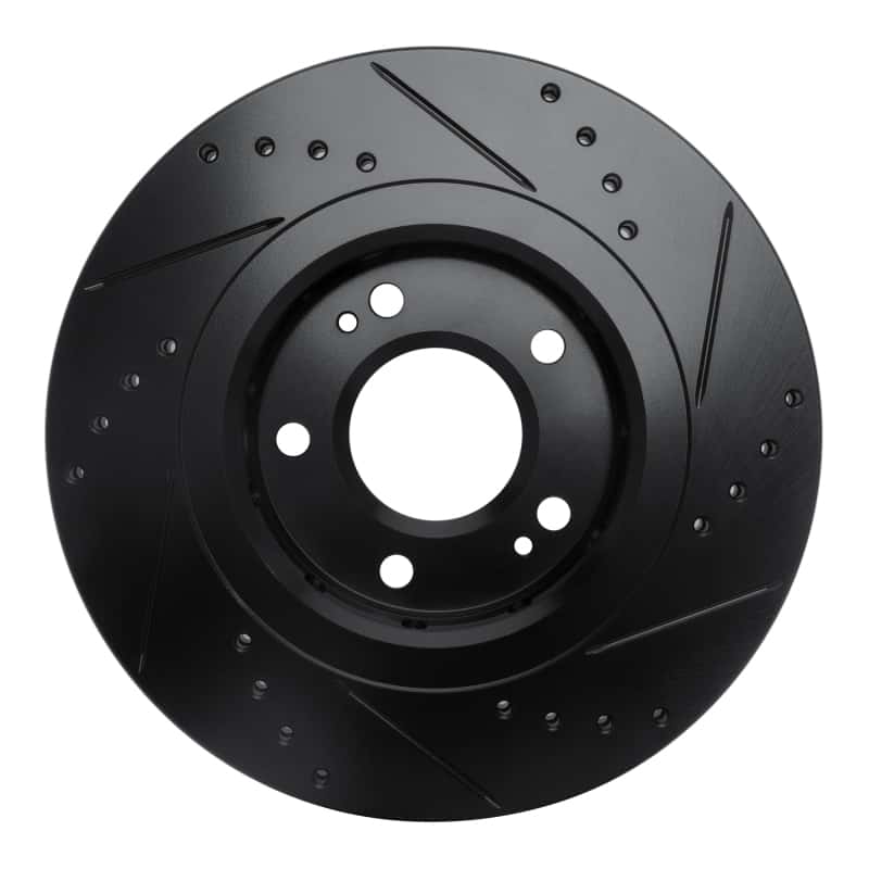 R1 Concepts — R1 09-15 Mitsubishi Lancer Front Right Drilled & Slotted Black Brake Rotor
R1 Brake Rotor Drill - view 5